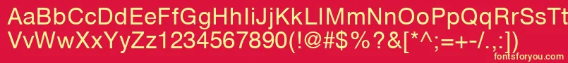 HelveticaGreekUpright Font – Yellow Fonts on Red Background