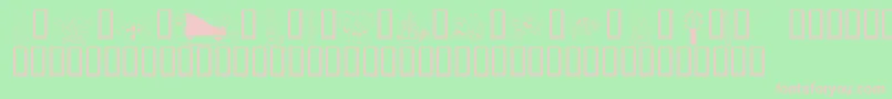 KrChristmasJewels20054 Font – Pink Fonts on Green Background