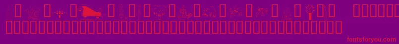 KrChristmasJewels20054 Font – Red Fonts on Purple Background