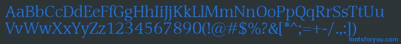 Devin Font – Blue Fonts on Black Background