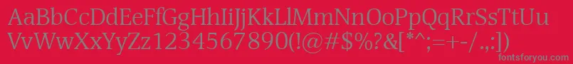 Devin Font – Gray Fonts on Red Background