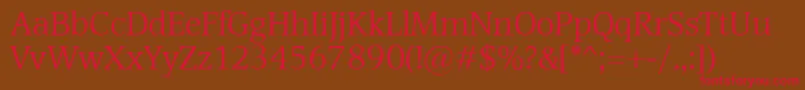 Devin Font – Red Fonts on Brown Background