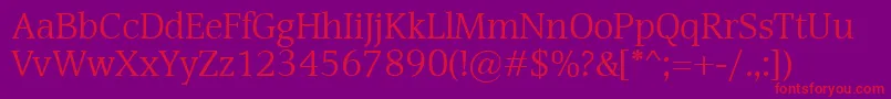 Devin Font – Red Fonts on Purple Background
