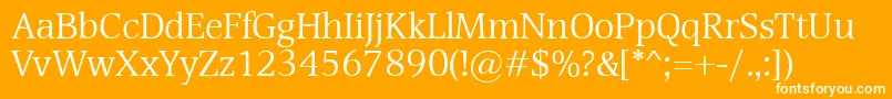 Devin Font – White Fonts on Orange Background