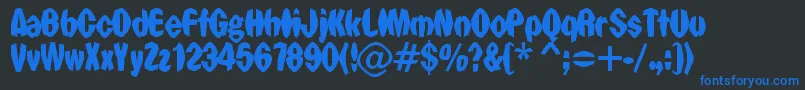 Weitere Informationen zur PunchDrunk-Schriftart PunchDrunk-Schriftart – Blaue Schriften auf schwarzem Hintergrund