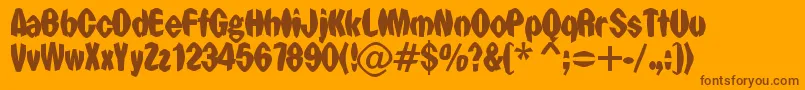 PunchDrunk Font – Brown Fonts on Orange Background