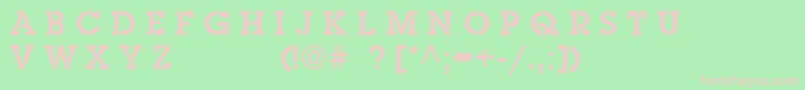 PackIn Font – Pink Fonts on Green Background