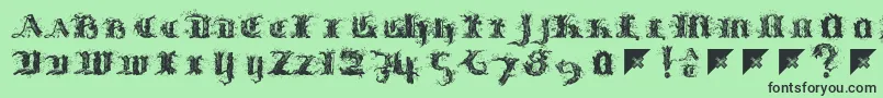 Limberjack Font – Black Fonts on Green Background