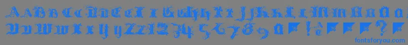 Limberjack Font – Blue Fonts on Gray Background