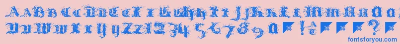 Limberjack Font – Blue Fonts on Pink Background