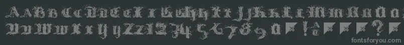 Limberjack Font – Gray Fonts on Black Background