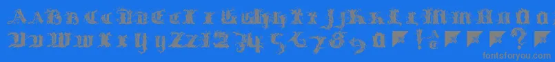 Limberjack Font – Gray Fonts on Blue Background