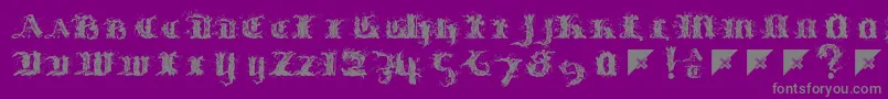 Limberjack Font – Gray Fonts on Purple Background