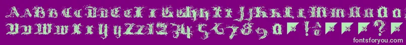 Limberjack Font – Green Fonts on Purple Background