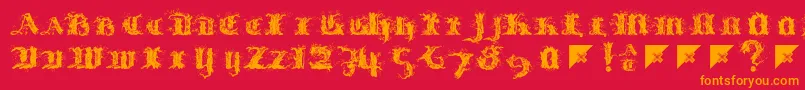 Limberjack Font – Orange Fonts on Red Background
