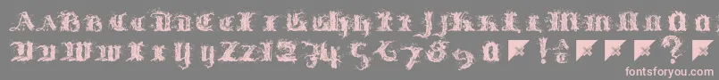 Limberjack-Schriftart – Rosa Schriften auf grauem Hintergrund