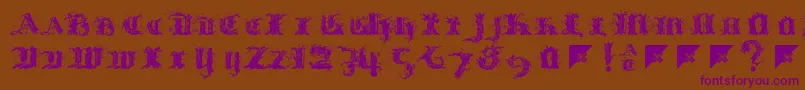 Limberjack Font – Purple Fonts on Brown Background