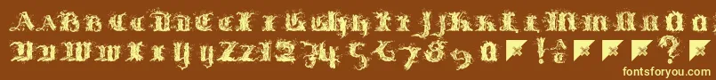 Limberjack Font – Yellow Fonts on Brown Background