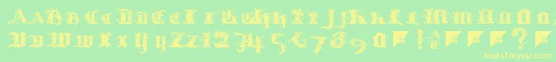 Limberjack Font – Yellow Fonts on Green Background