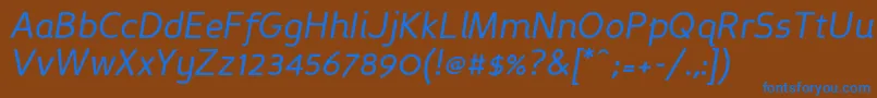 Persansi Font – Blue Fonts on Brown Background