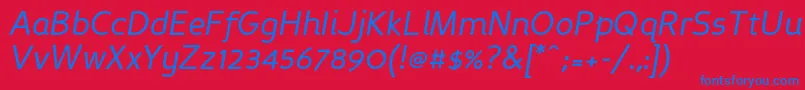 Persansi Font – Blue Fonts on Red Background