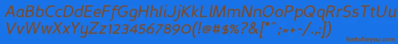 Persansi Font – Brown Fonts on Blue Background