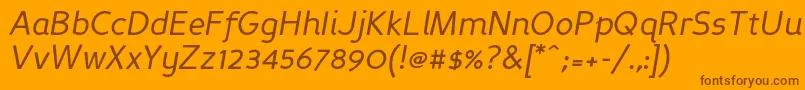 Persansi Font – Brown Fonts on Orange Background
