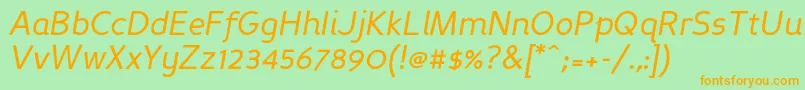 Persansi Font – Orange Fonts on Green Background