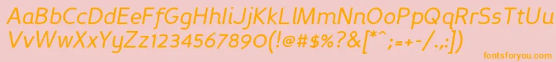 Persansi Font – Orange Fonts on Pink Background