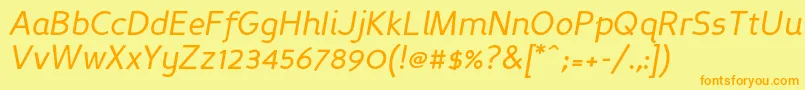 Persansi Font – Orange Fonts on Yellow Background