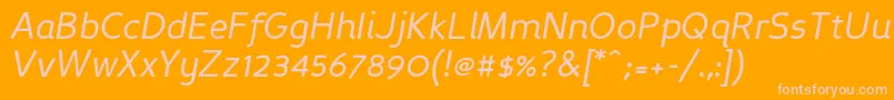 Persansi Font – Pink Fonts on Orange Background