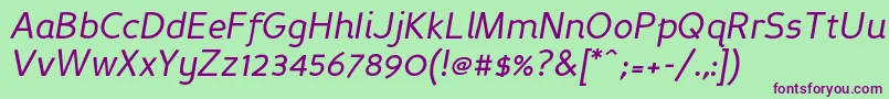 Persansi Font – Purple Fonts on Green Background