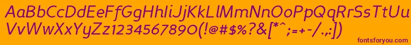 Persansi Font – Purple Fonts on Orange Background
