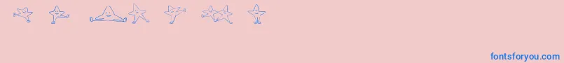 IceStars Font – Blue Fonts on Pink Background