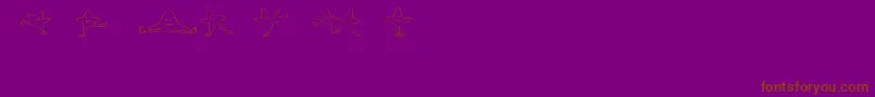 IceStars Font – Brown Fonts on Purple Background