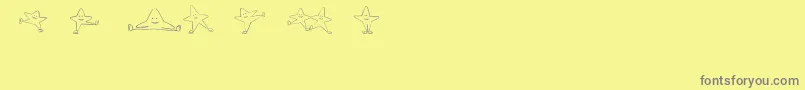 IceStars Font – Gray Fonts on Yellow Background