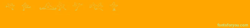 IceStars Font – Green Fonts on Orange Background