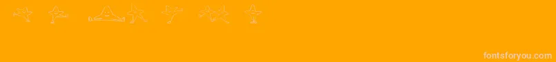 IceStars Font – Pink Fonts on Orange Background
