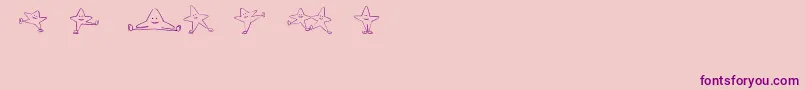 IceStars Font – Purple Fonts on Pink Background