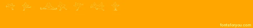 IceStars Font – Yellow Fonts on Orange Background
