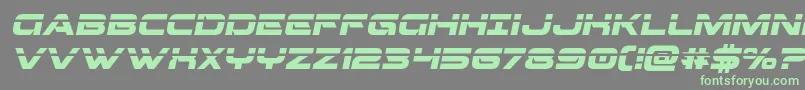 Beamweaponlaserital Font – Green Fonts on Gray Background