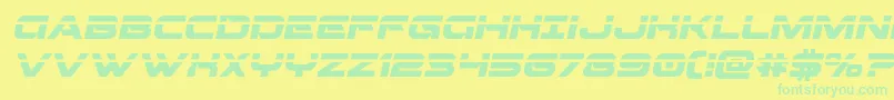 Beamweaponlaserital Font – Green Fonts on Yellow Background