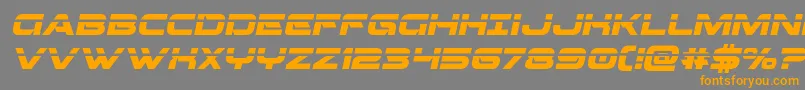 Beamweaponlaserital Font – Orange Fonts on Gray Background