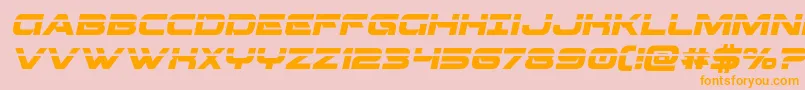Beamweaponlaserital Font – Orange Fonts on Pink Background