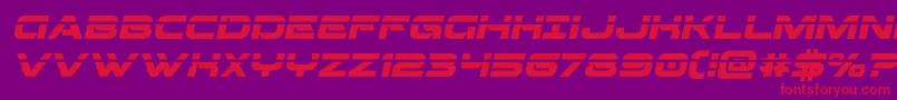 Beamweaponlaserital Font – Red Fonts on Purple Background