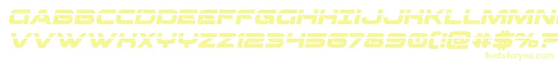 Beamweaponlaserital Font – Yellow Fonts on White Background