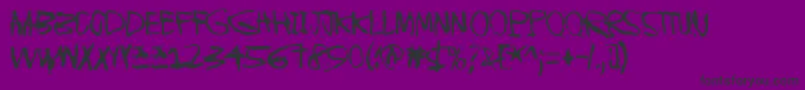 Шрифт InstantKarma – чёрные шрифты на фиолетовом фоне