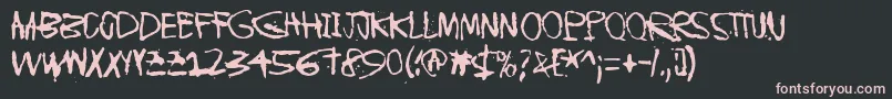 InstantKarma Font – Pink Fonts on Black Background