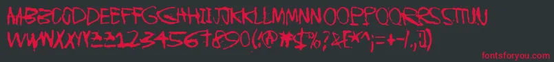 InstantKarma Font – Red Fonts on Black Background