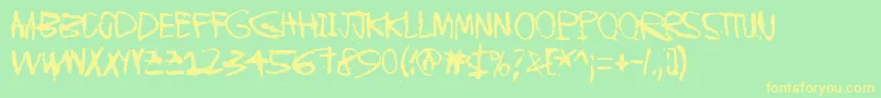 InstantKarma Font – Yellow Fonts on Green Background